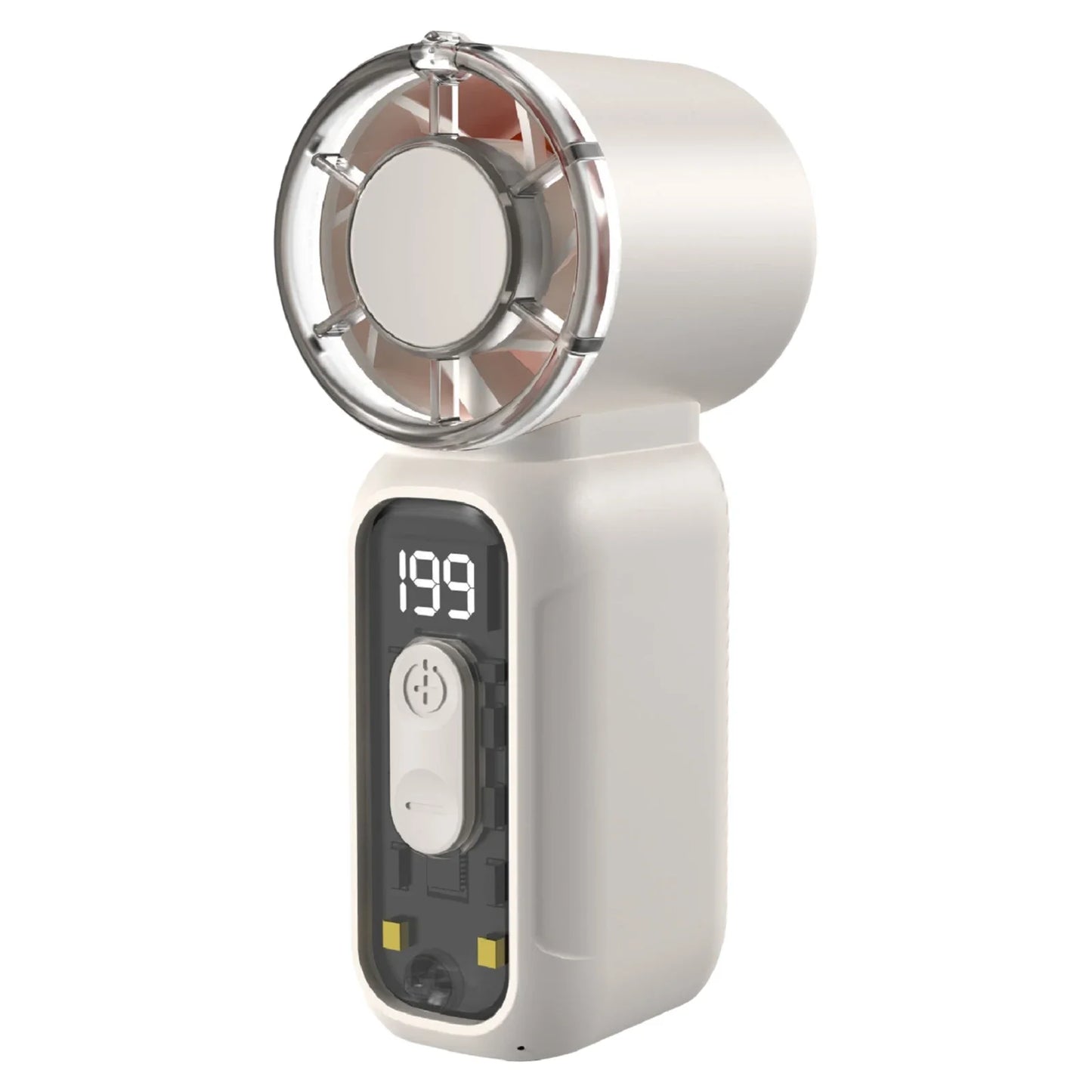 199-Speed Rechargeable Pocket Fan with LED Flashlight
