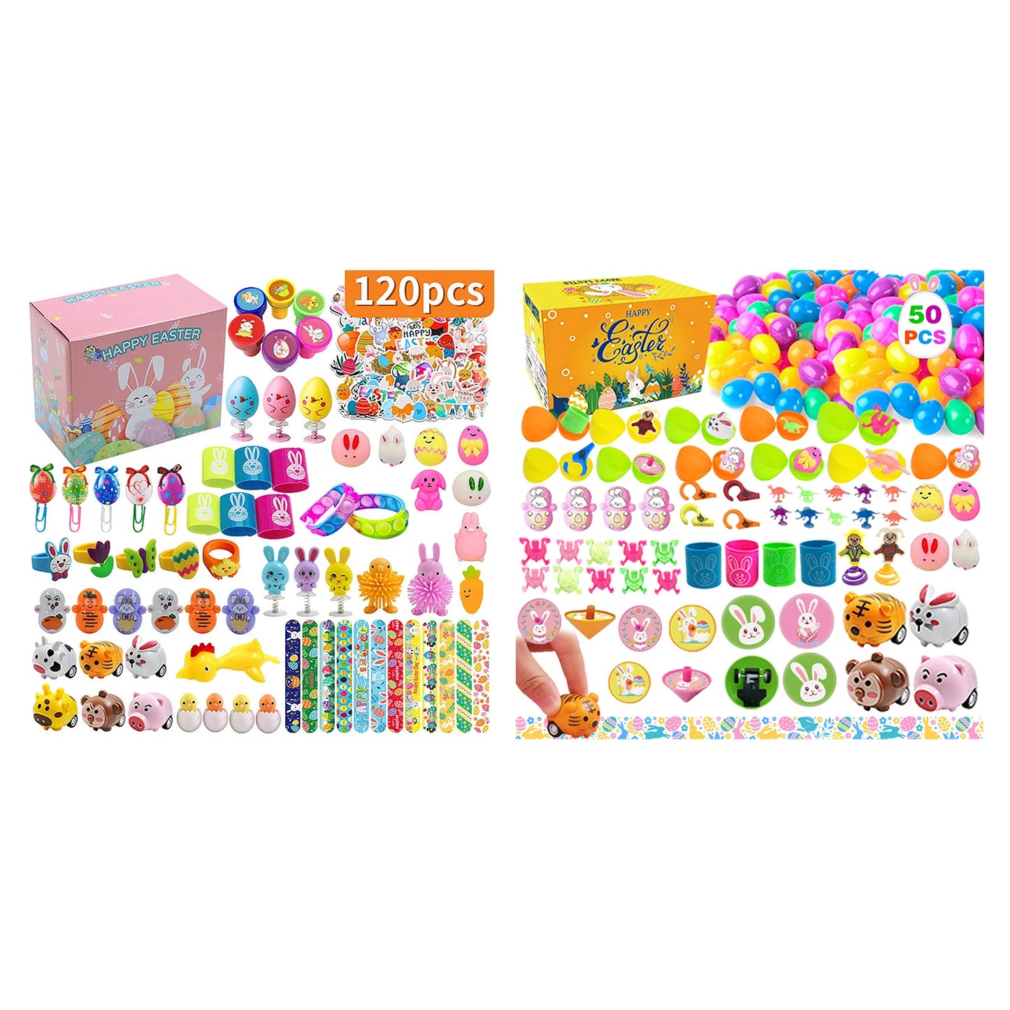 100/120Pcs Pre-filled Easter Eggs With Surprise Toys Inside Bulk Easter Eggs For Kids Easter Egg Hunt Party Favors Classroom Peaceful Pleasures Health and Wellness