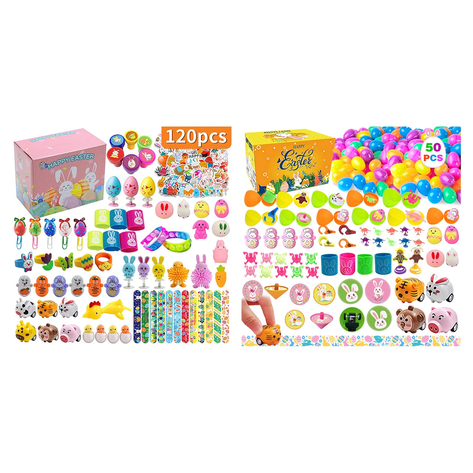 100/120Pcs Pre-filled Easter Eggs With Surprise Toys Inside Bulk Easter Eggs For Kids Easter Egg Hunt Party Favors Classroom Peaceful Pleasures Health and Wellness