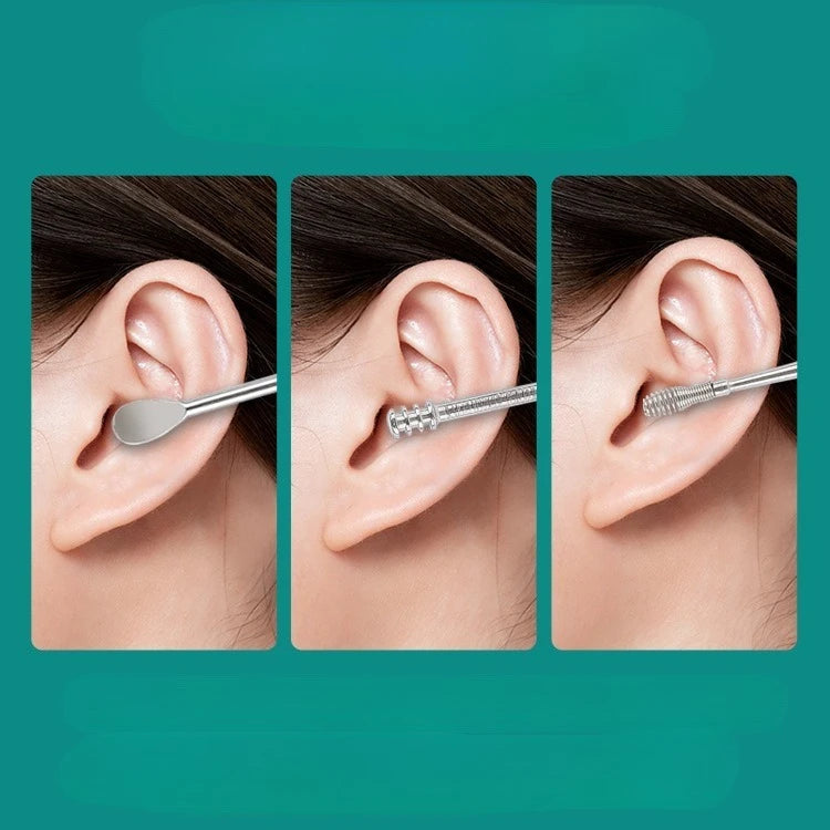 6-Piece Spiral Spring Ear Cleaning Kit | Safe Earwax Removal