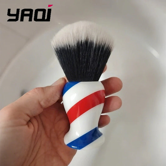 2026 Yaqi 30mm Monster Barber Pole Shaving Brush Colorful Bristle Men's Grooming Tool Soft Hard Bristle Options Peaceful Pleasures Health and Wellness