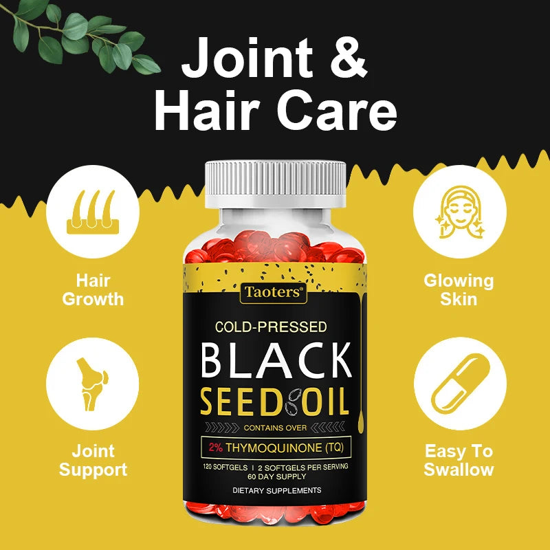 Black Seed Oil Capsules | Cold Pressed Nigella Sativa Supplement