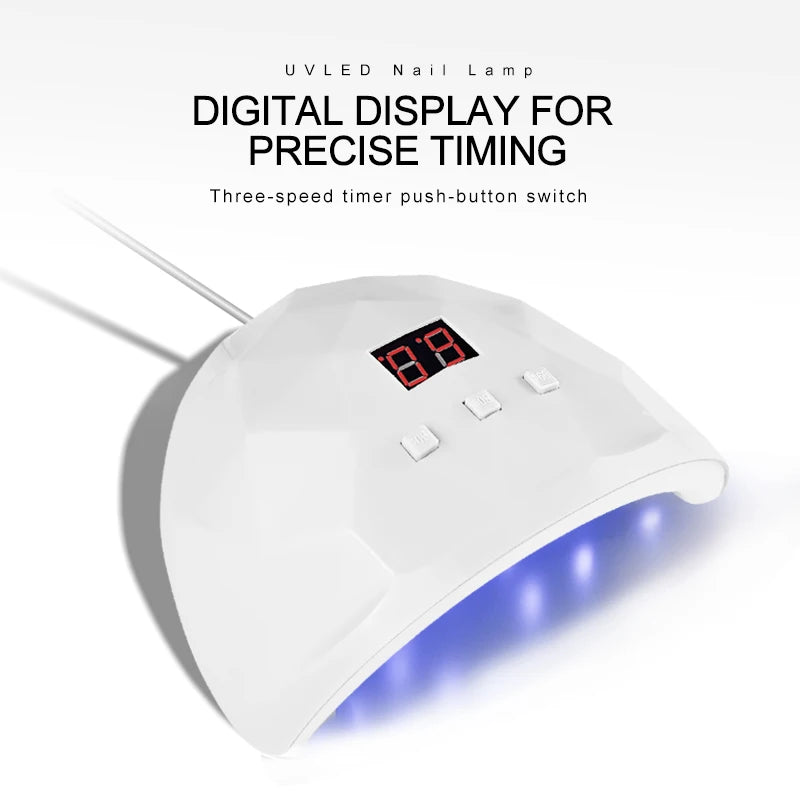 UV Nail Curing Lamp - 3 Timer Settings + Auto Detection, Gel Curing for Home Salon Peaceful Pleasures Health and Wellness