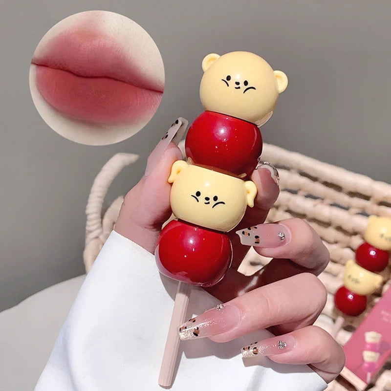 Gege Bear Velvet Matte Lip Mud – Peach Pink Liquid Lipstick