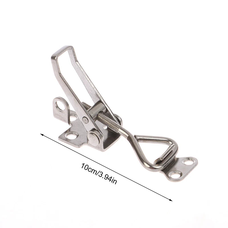 304 Stainless Steel Marine Deck Hasp Latch Lock Boat Fastener Marine Hasp Latch Peaceful Pleasures Health and Wellness Silver