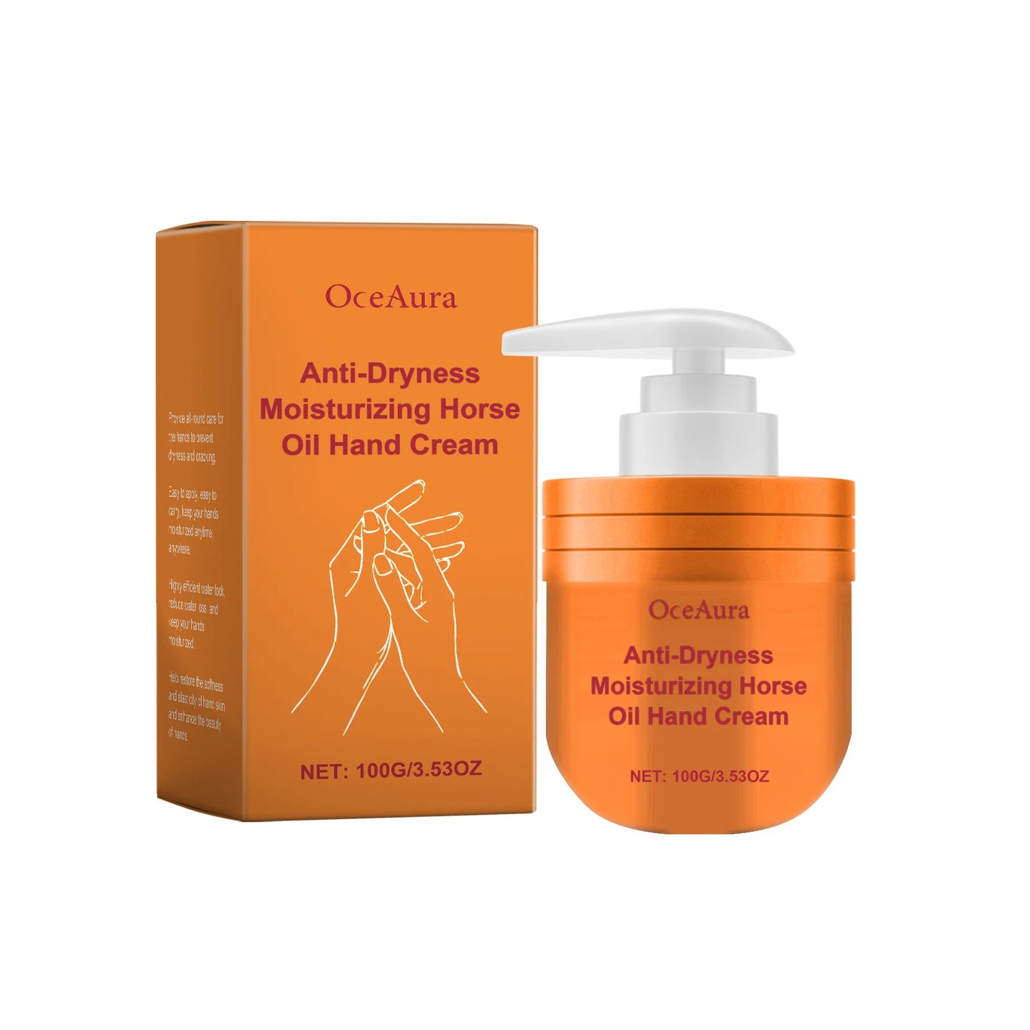 Horse Oil Hand Cream – Anti-Crack, Moisturizing & Brightening