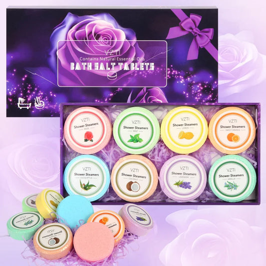 Aromatherapy Bath Salt Tablets 8-Pack – Essential Oil Gift Set Bath Salt Tablets Oasis Select