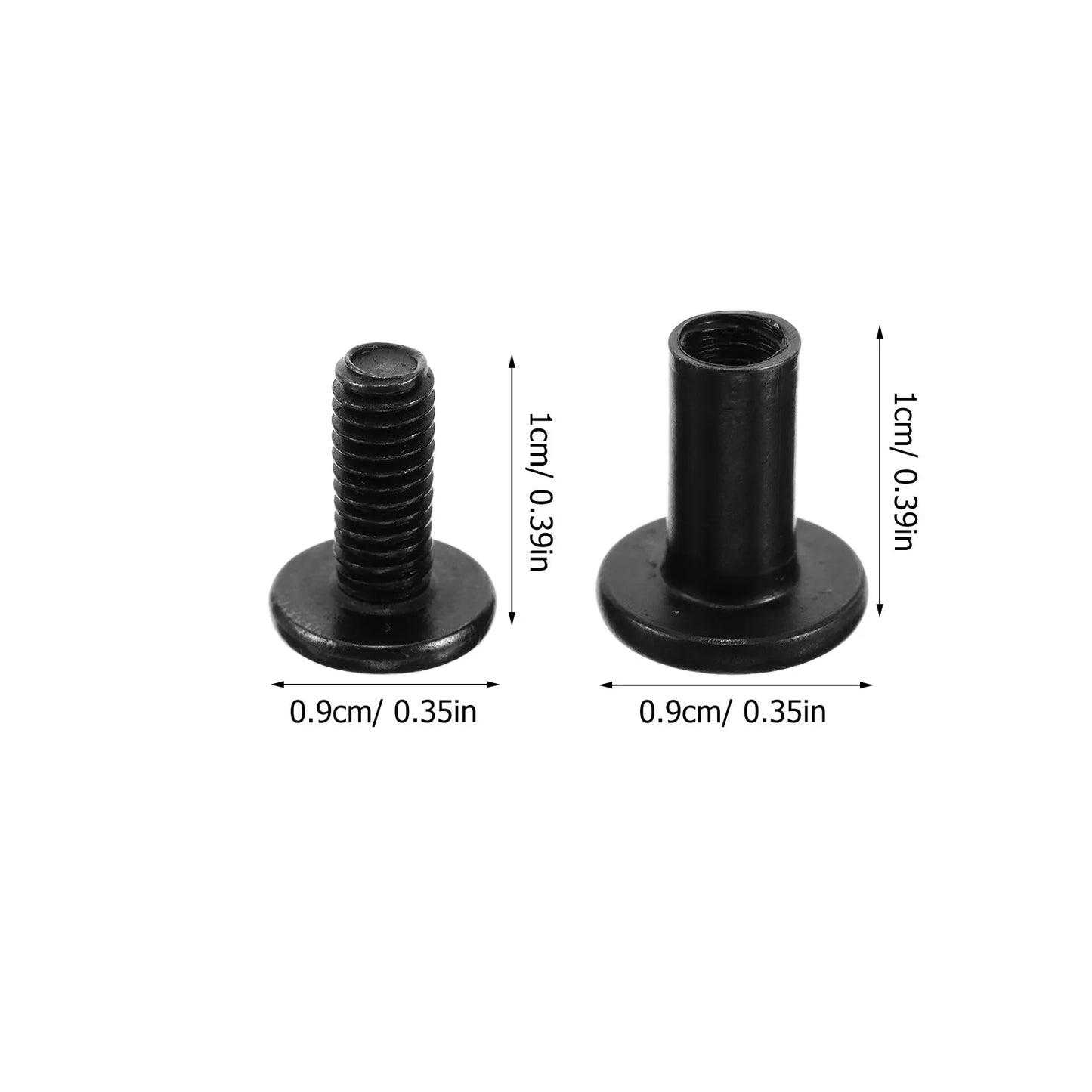 20Set Binding Post Nuts Hex Socket Black Screws Clamp Plate Kit Secure Furniture Cabinet Repair Assembly Fastener Peaceful Pleasures Health and Wellness