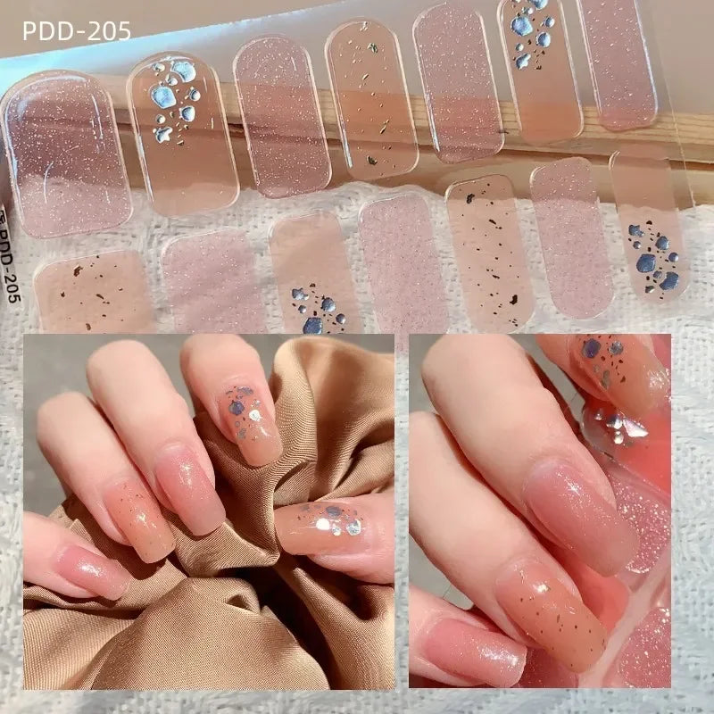 Glitter Full Cover Nail Stickers | Self-Adhesive Nail Wraps