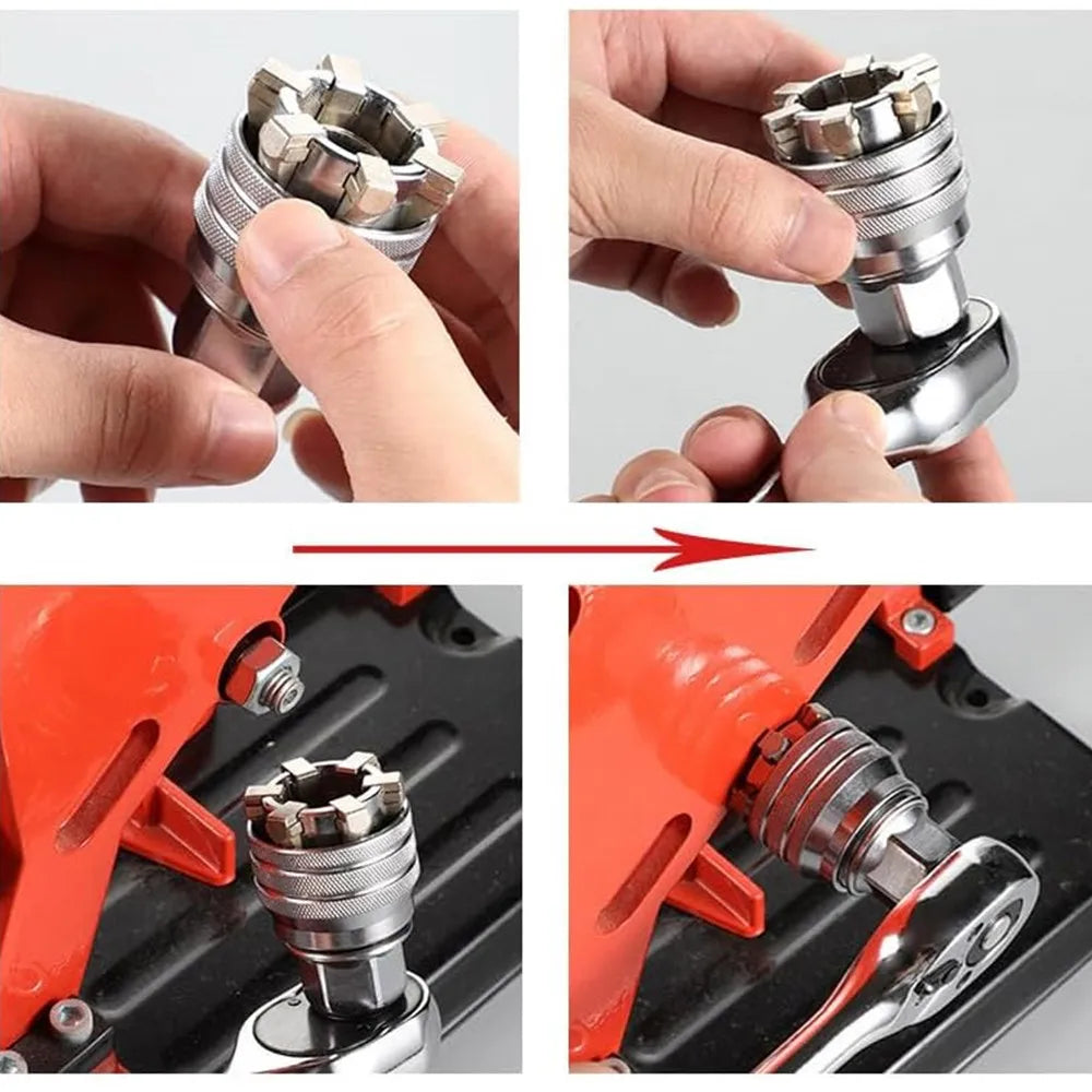 1 Adjustable Socket Wrench 3 8 Drive Multi-function Hex Adapter