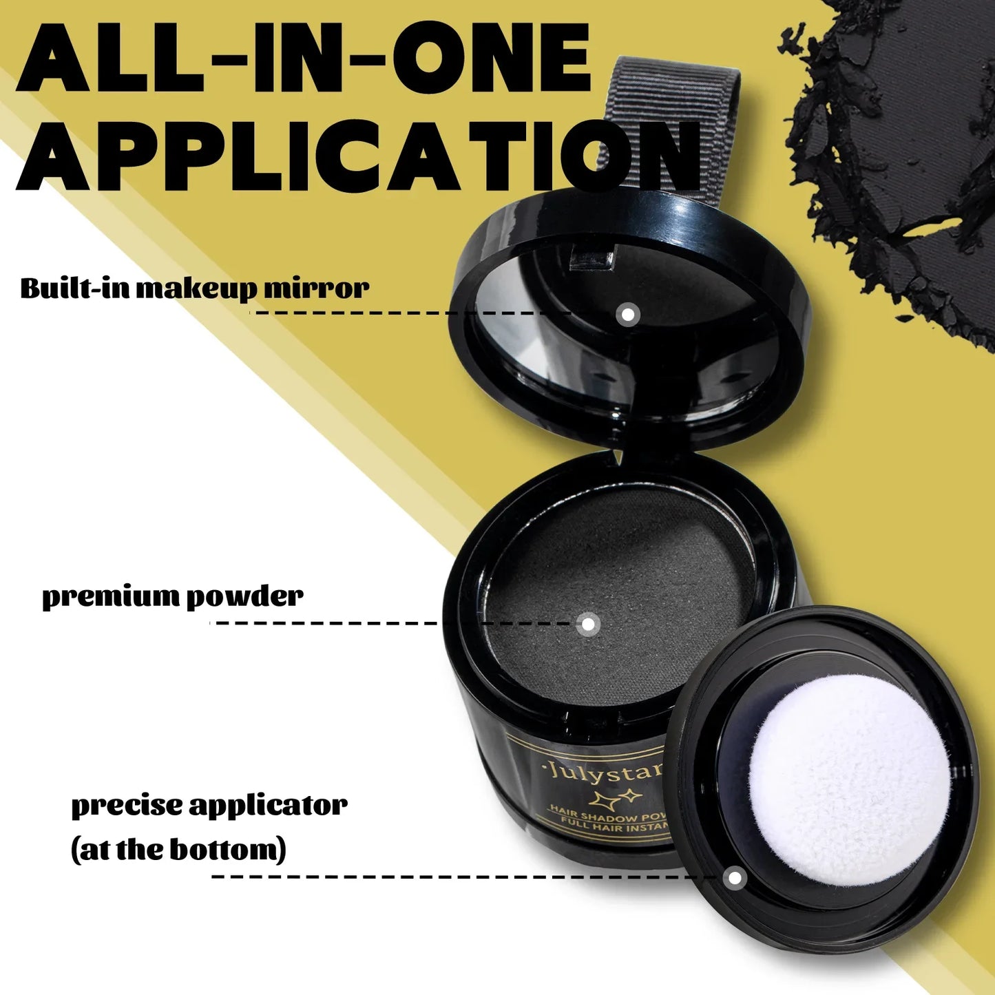 Julystar Hairline Shadow Powder – 4 Colors, Waterproof Coverage