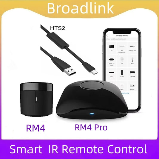 BroadLink RM4 Pro RM4+ HTS2 Version Smart Remote control with Temperature Humidity Sensor Wireless Universal Remote Smart Home Peaceful Pleasures Health and Wellness