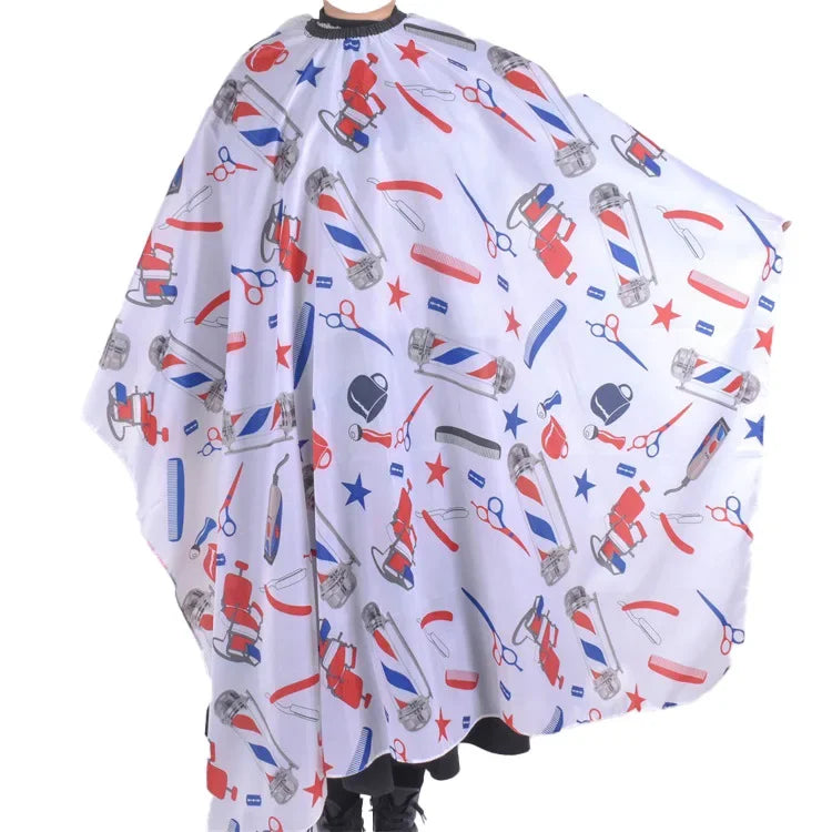 Professional Hairdresser Hair Cutting Gown, Hairdressing Pattern Apron, Polyester Cape, New Haircut Hairdresser Barber Cloth Peaceful Pleasures Health and Wellness D