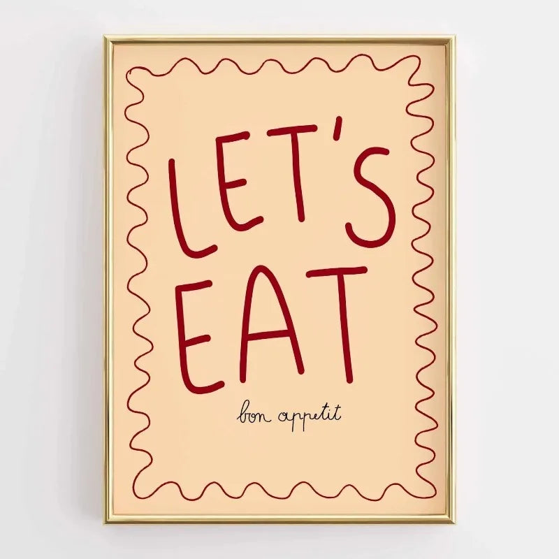 Funny Kitchen Coffee Quote Retro Canvas Wall Art Print