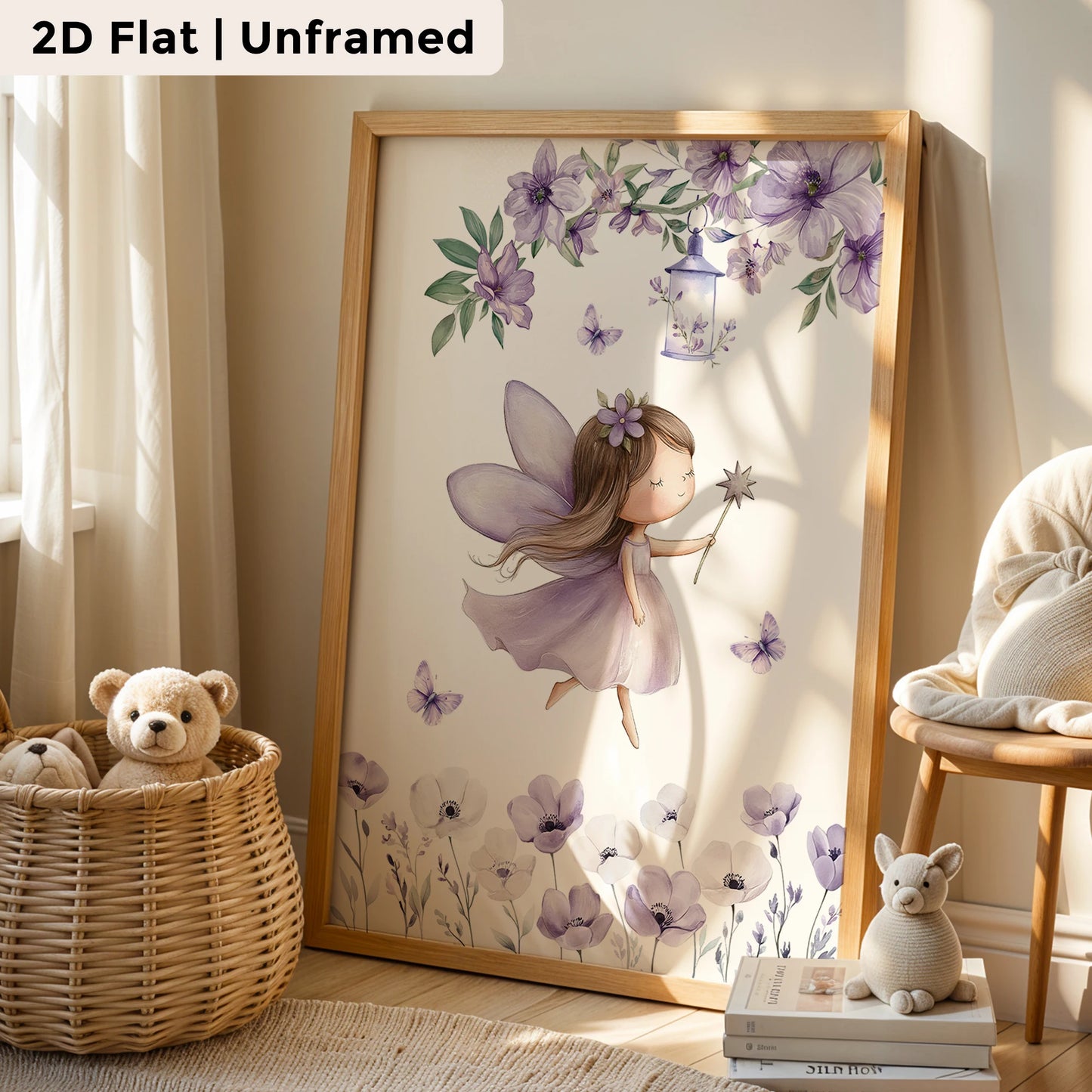 3-Piece Purple Flower Canvas Wall Art | Modern Floral Poster Set