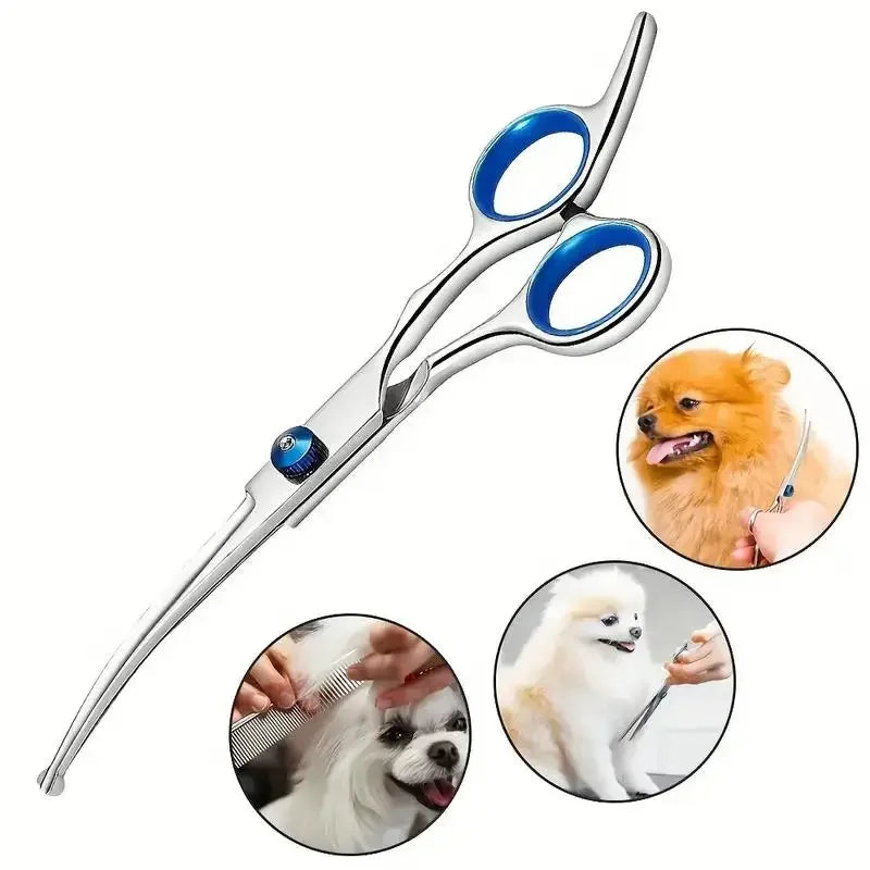 Dog Grooming Scissors – Round Tip Safety Shears | Stainless Steel