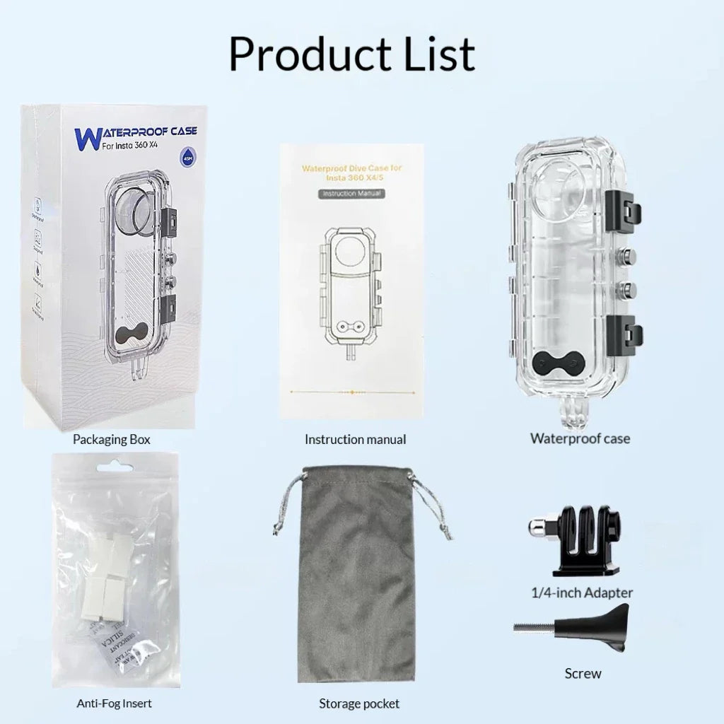 Insta360 X5/X4/X3 Invisible 45M Waterproof Dive Case Housing