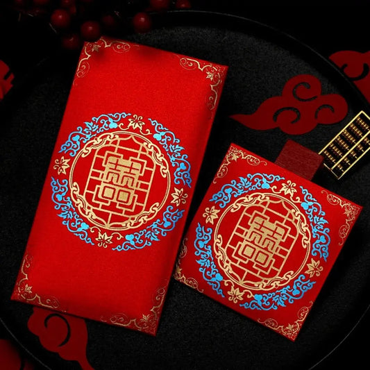 New Year's Blessing Bag Red Envelope Luck Money Bag New Year Packet Money Pocket New Year Gifts Good Luck Red Pocket DIY Packing Peaceful Pleasures Health and Wellness