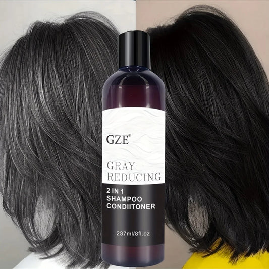 GZE Grey Reducing 2-in-1 Shampoo & Conditioner – 237ml Grey Reducing Shampoo Peaceful Pleasures Health and Wellness