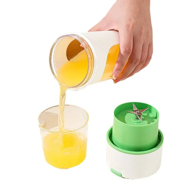 Electric Juicer Multifunctional Portable Juicer Fruit Blender Milkshake Juicer USB Rechargeable Smoothie Blender Juice Maker Cup Peaceful Pleasures Health and Wellness