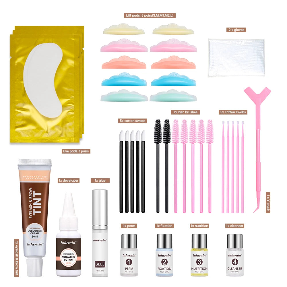 Lash Fast Lift And Tint Kit Professional Eyelash Perm Kit 2in1 Lashes Tint Brow Lashes Tint Brow Dye Eyes Eyelash Eyebrow Makeup Peaceful Pleasures Health and Wellness