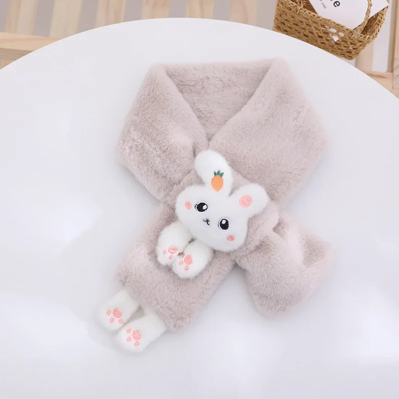 Kids Faux Fur Winter Scarf | Cute Rabbit Baby Neck Warmer