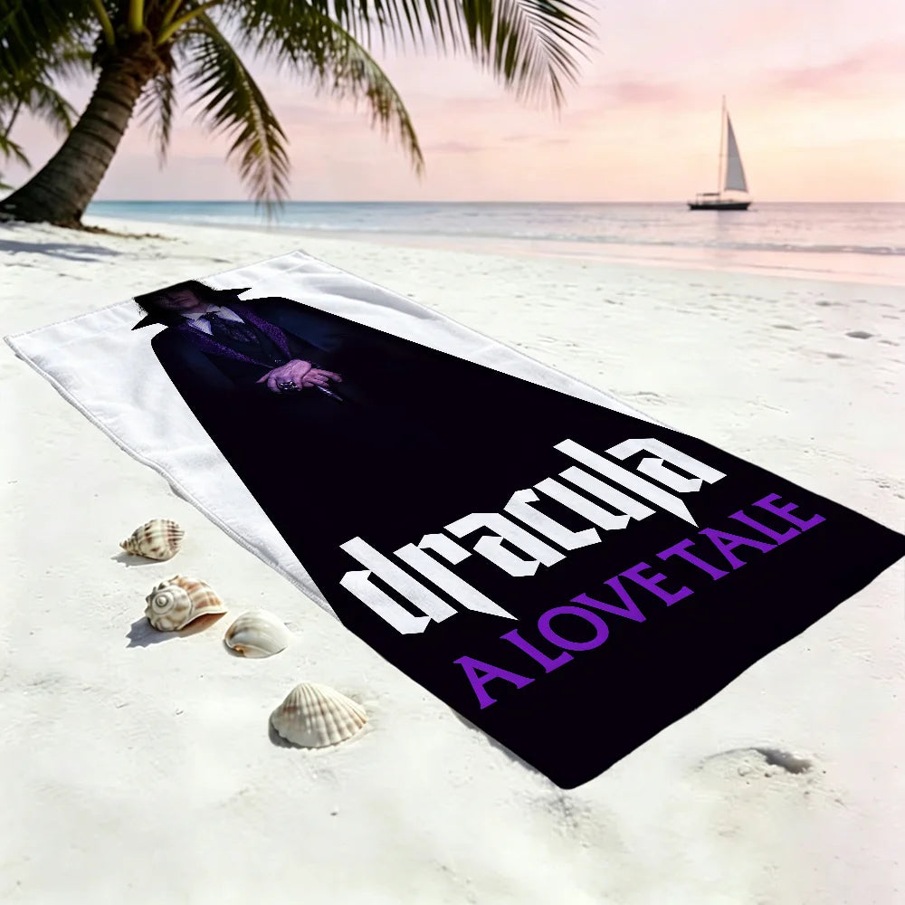 Dracula Horror Movie Quick-Dry Beach Towel | Pool & Travel Gift Quick-Dry Beach Towel Peaceful Pleasures Health and Wellness