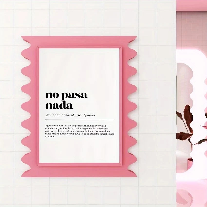 No Pasa Nada Typography Canvas Wall Art Print | Home Decor