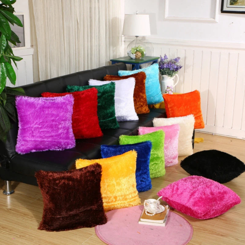 Throw Pillow Cover Short Plush Comfortable and Soft Sofa Decoration Household Products Modern Minimalism Cushion Covers Peaceful Pleasures Health and Wellness
