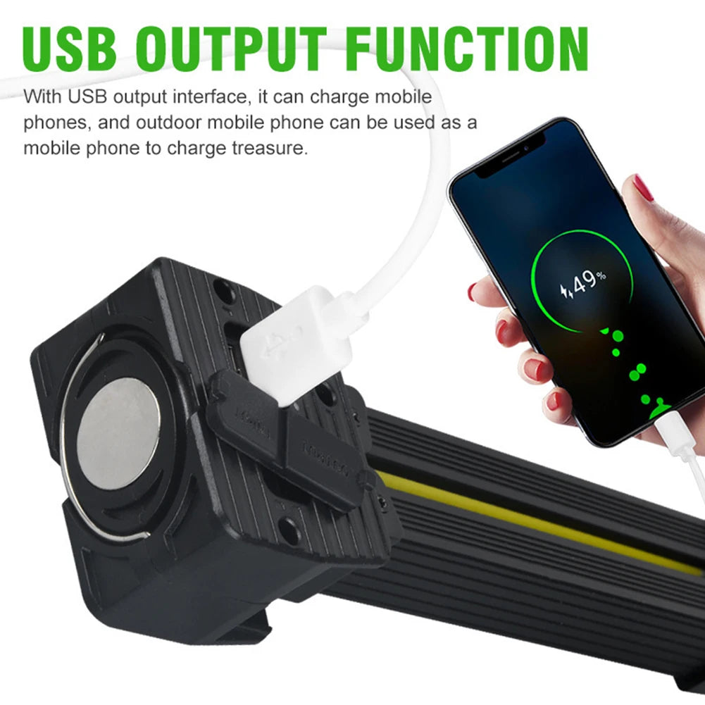 Foldable Gym Lamp for Posing Portable Worklight with Super Magnetic LED Posing Lamp with Hook & 7-grade Dimming USB Rechargeable Peaceful Pleasures Health and Wellness