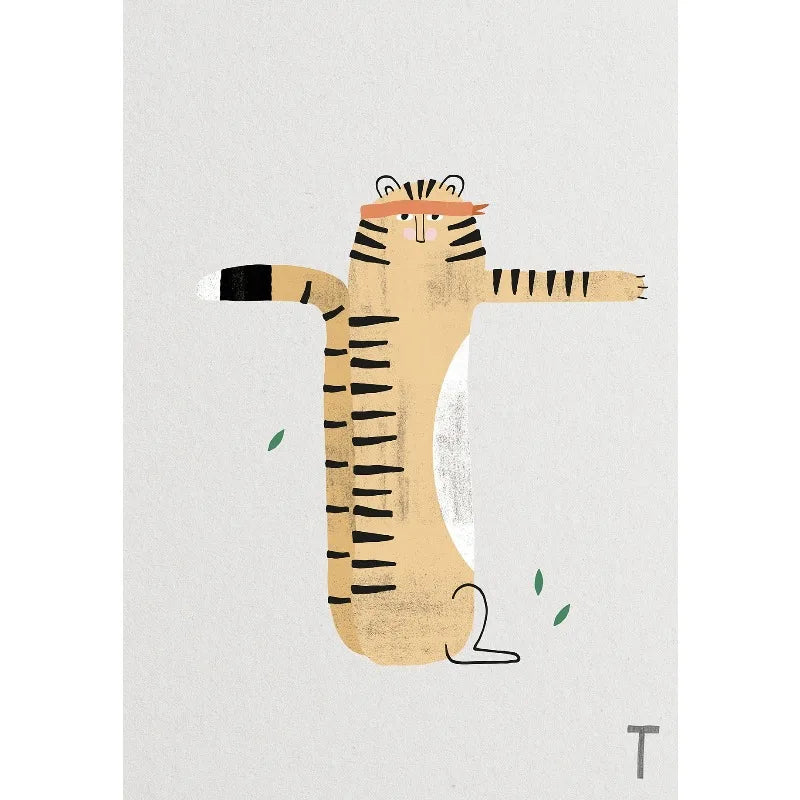 ABC Animal Alphabet Canvas Wall Art for Kids Nursery Room