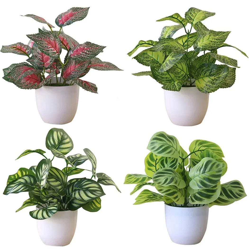Artificial Bonsai Plant Pot | Fake Foliage Home Office Decor