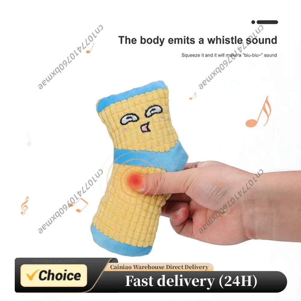Plush Dog Chew Toys Cute Sock Shape Dog Toys Management Expression Dog Bite Toy for Teething Playing Small Medium Breeds Peaceful Pleasures Health and Wellness