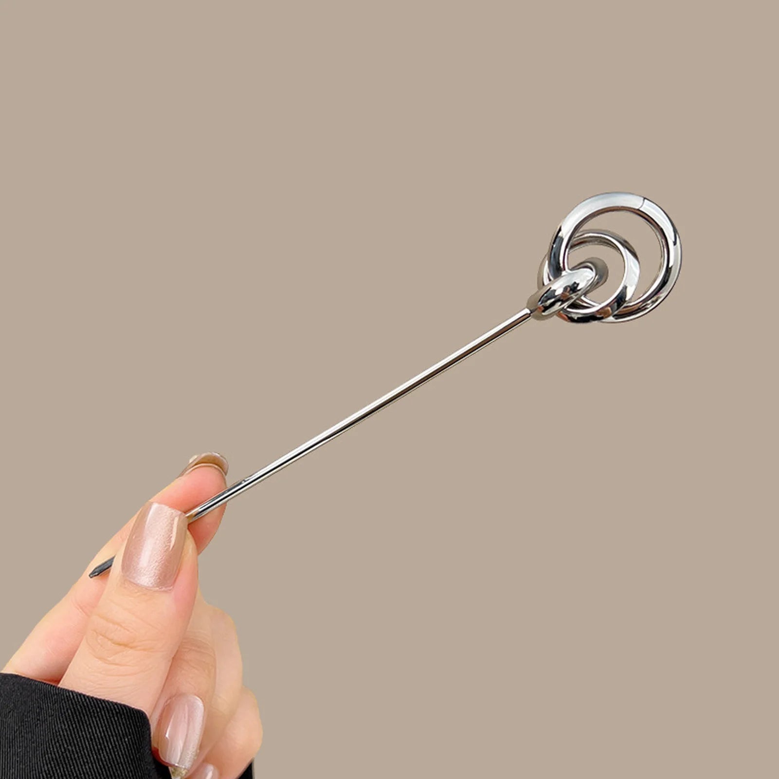 Metal Hairpin with Geometric Sphere Design for Women Durable and Stylish Alloy Hair Accessory Peaceful Pleasures Health and Wellness