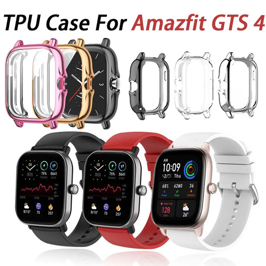 TPU Silicone Protective Case for Amazfit GTS 4 – Bumper Cover