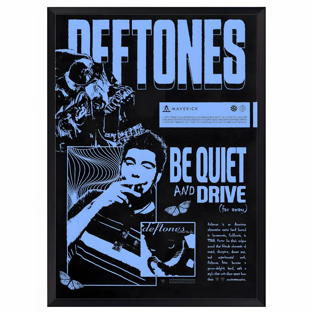 D-Deftones Band Poster HD art sticky wall waterproof home living room bar office aesthetic decoration Peaceful Pleasures Health and Wellness z17 30X40cmNoframe