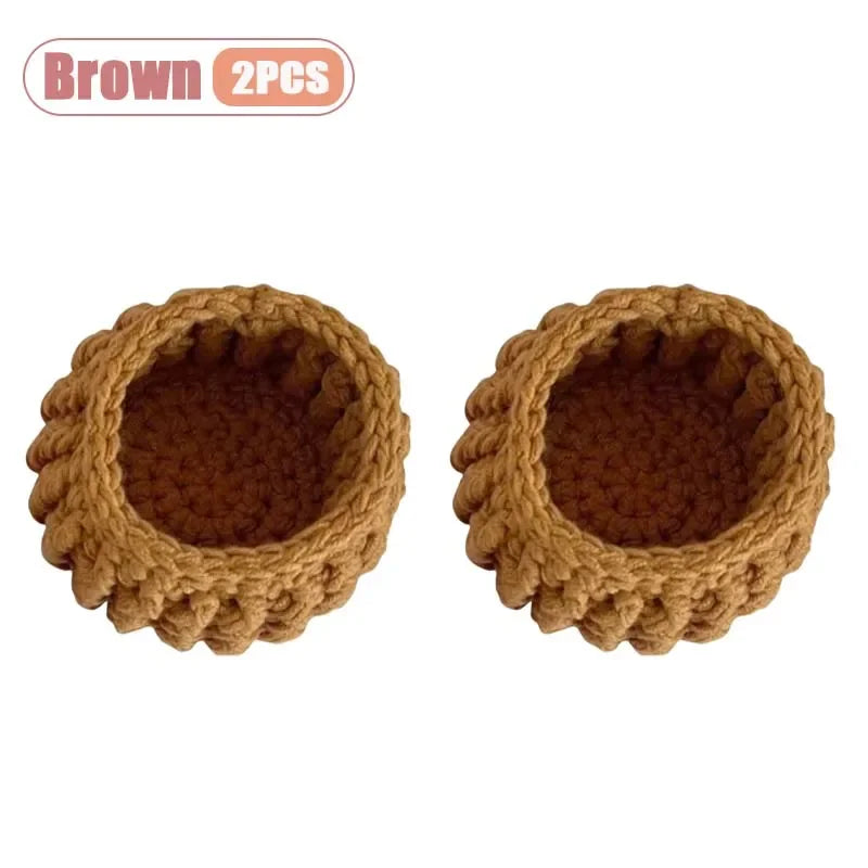 Hand Crochet Rose Flower Coasters | Heat Resistant Wool Mat Set