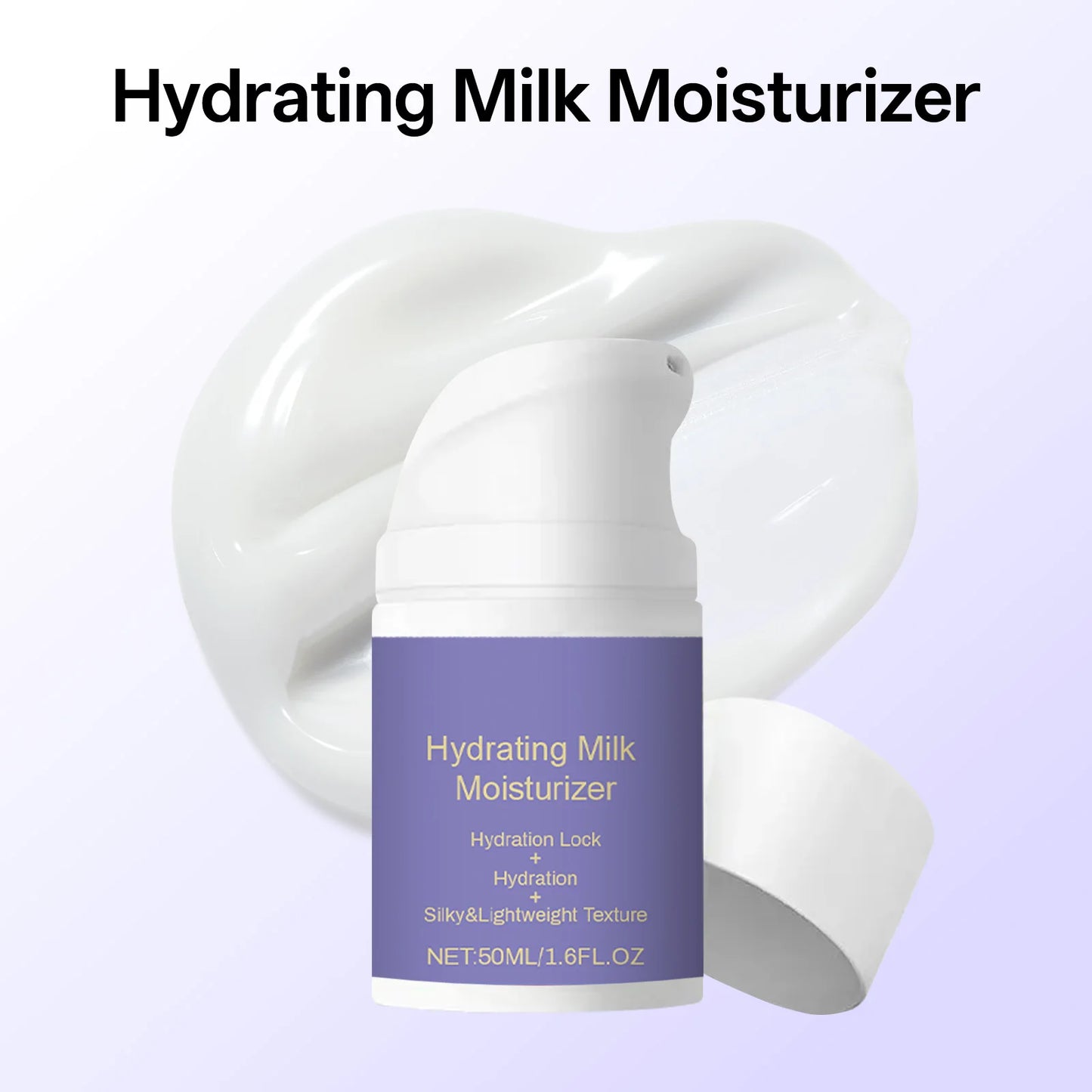 Hydrating Milk Moisturizer 50ml for All Skin Types Lightweight Non-Greasy Daily Face Balm with Shea Butter and Glycerin Peaceful Pleasures Health and Wellness
