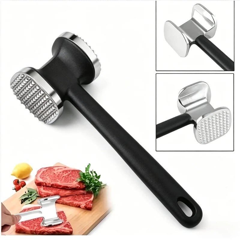 Heavy Duty Stainless Steel Meat Tenderizer Hammer & Mallet