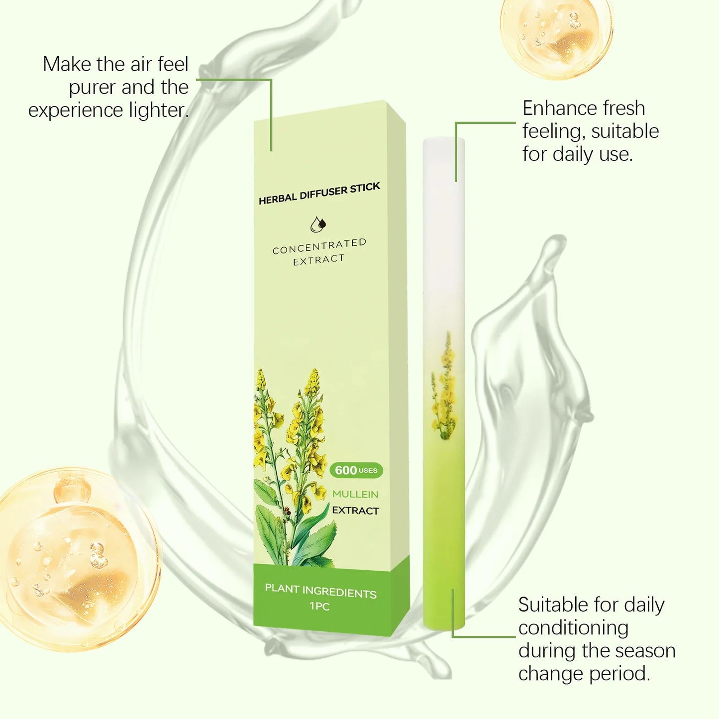 Herbal Aromatherapy Diffuser Pen – Natural Lung Cleanse Inhaler