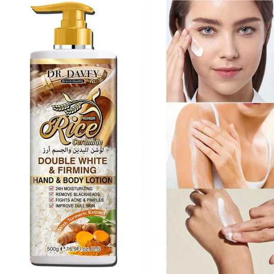 DR.DAVEY 500ml Rice Body Lotion – Moisturizing, Non-Greasy Body Lotion Oasis Select