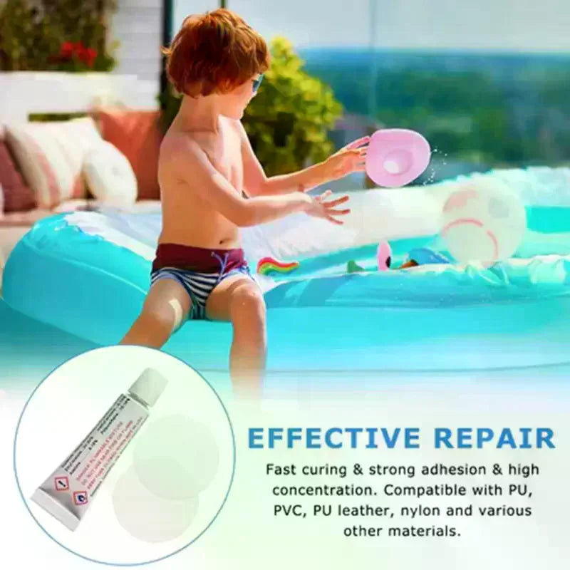 PVC Inflatable Repair Kit – 10 Sets, Patches & Glue | Air Mattress
