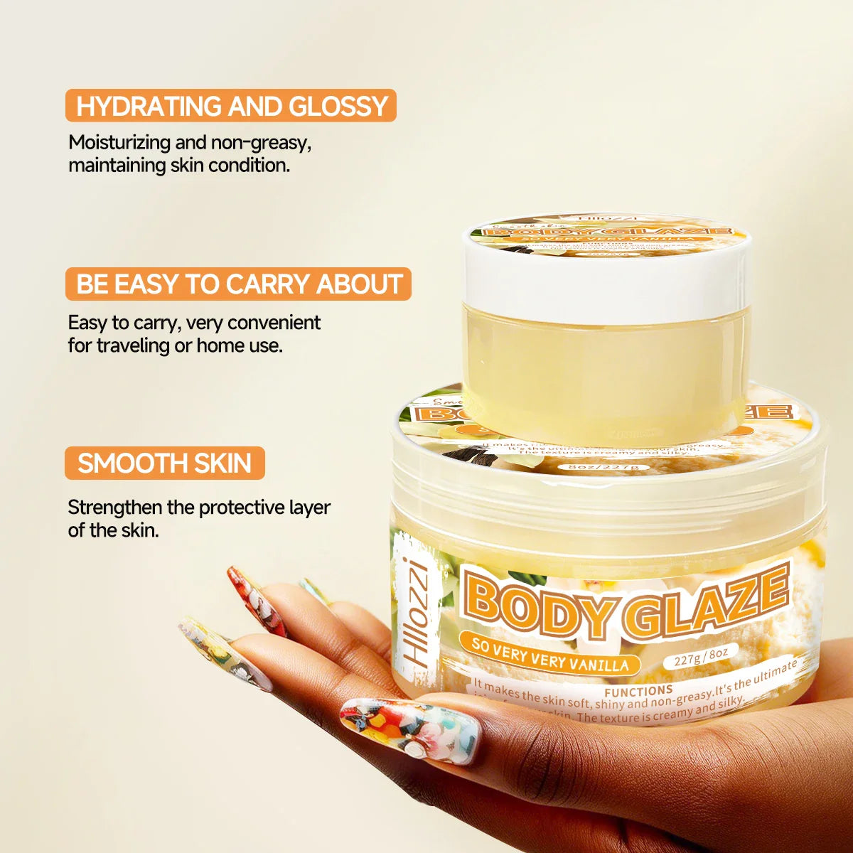 Vanilla Body Glaze Cream – Hydrate, Brighten & Protect Skin