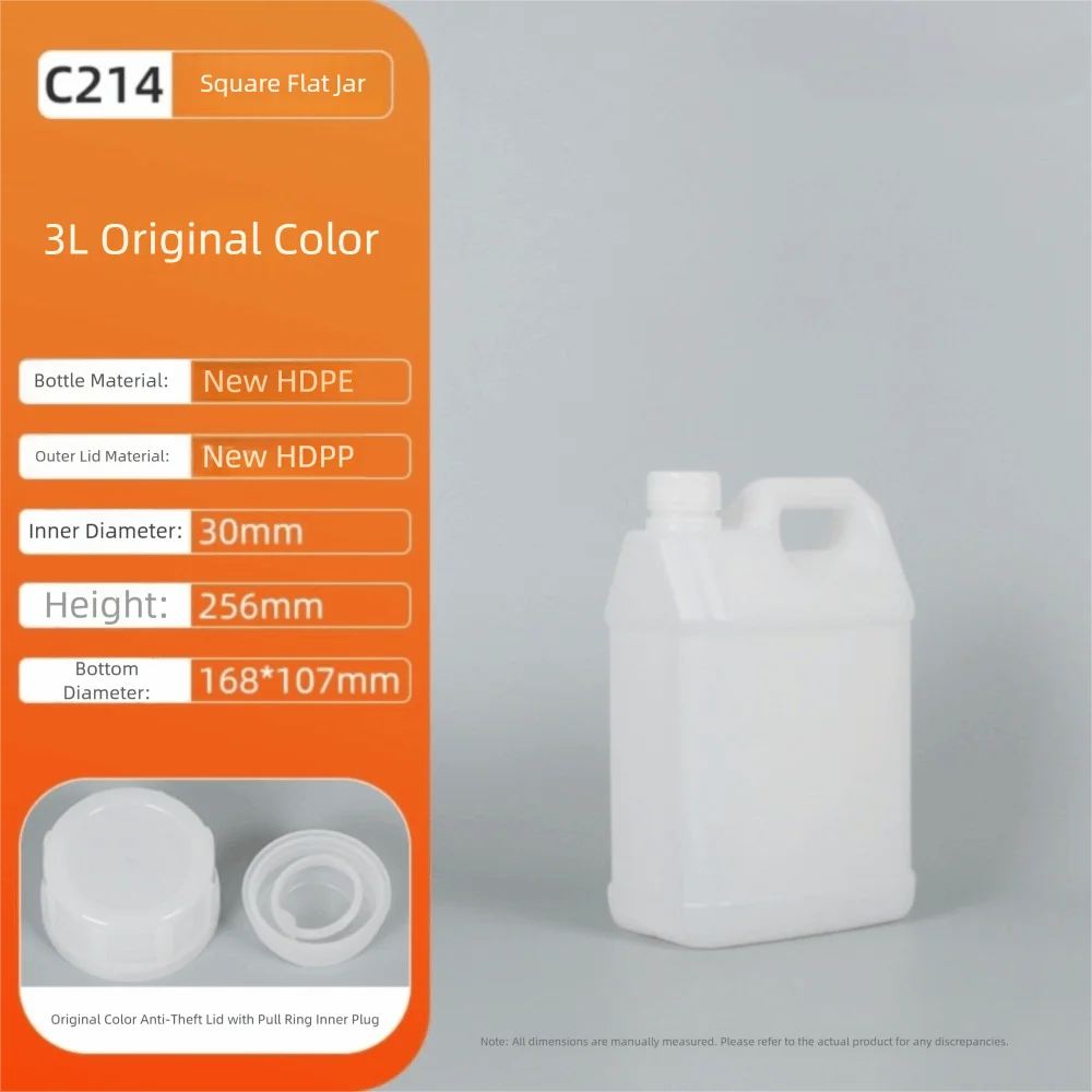 1/2/3/4/5/6/10L Plastic Airtight Bottle with Lid Food Grade HDPE Bucket Sealed Large-Capacity Storage Container Cleaning Essence Peaceful Pleasures Health and Wellness Transparent 3L