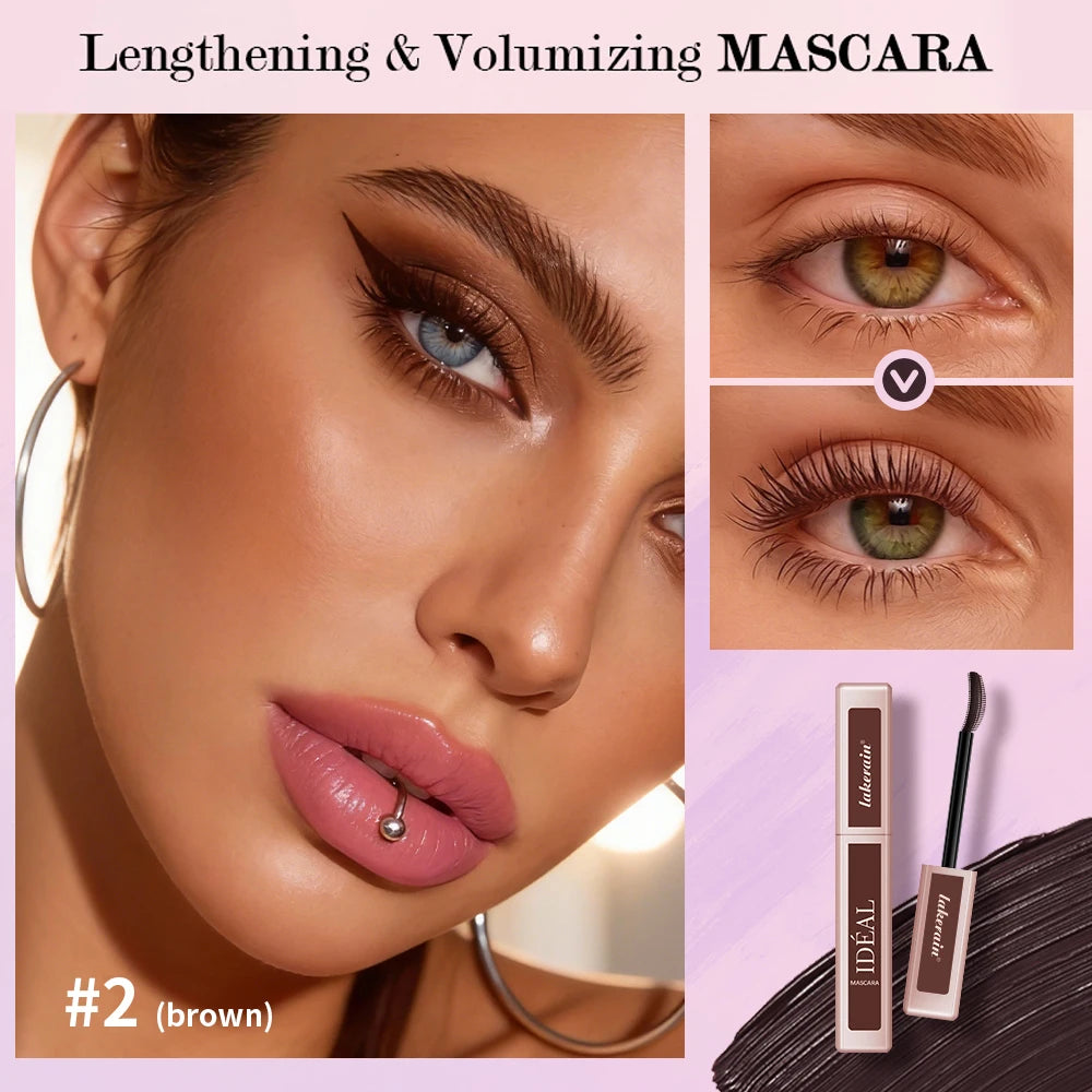 Super Waterproof Mascara 4D Mascara Thick Long Smudge-proof Plump Encrypted Long-lasting Curling Large Eye Makeup Makeup Peaceful Pleasures Health and Wellness