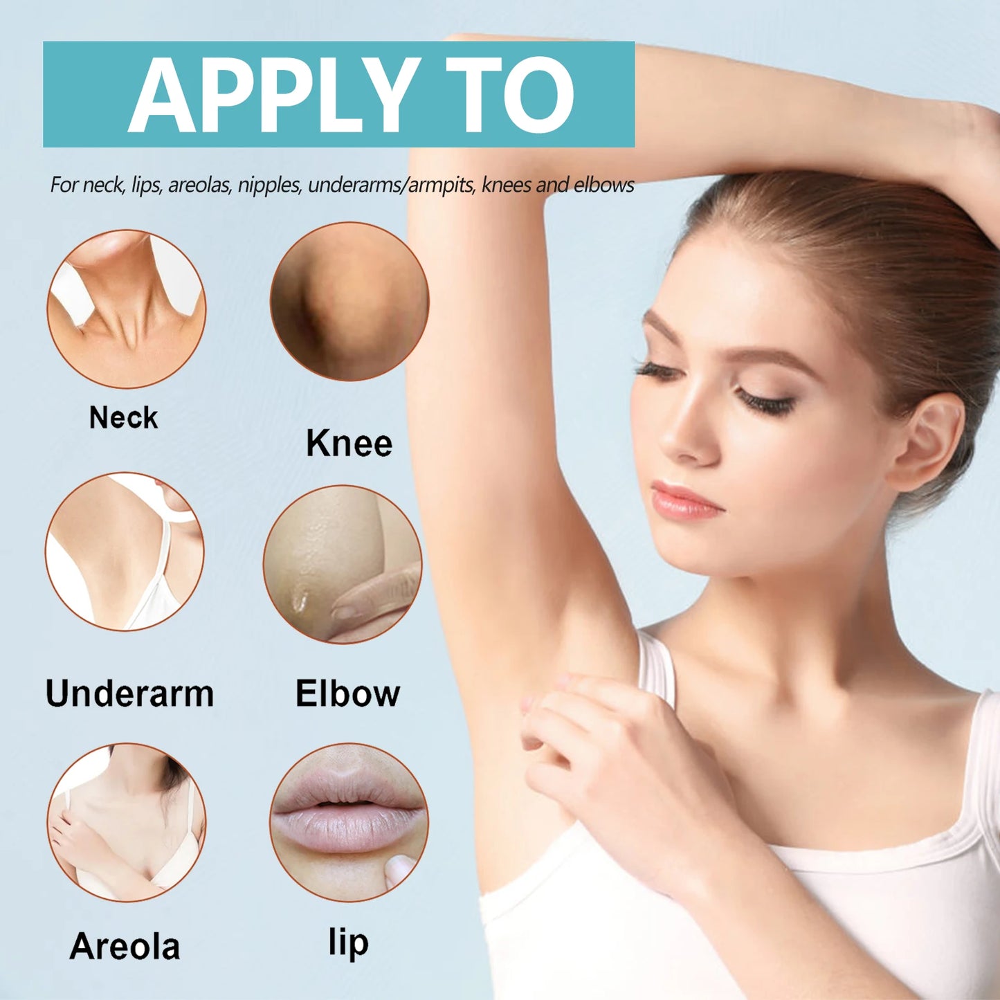 EELHOE Brightening Body Cream for Dark Spots, Neck & Underarms