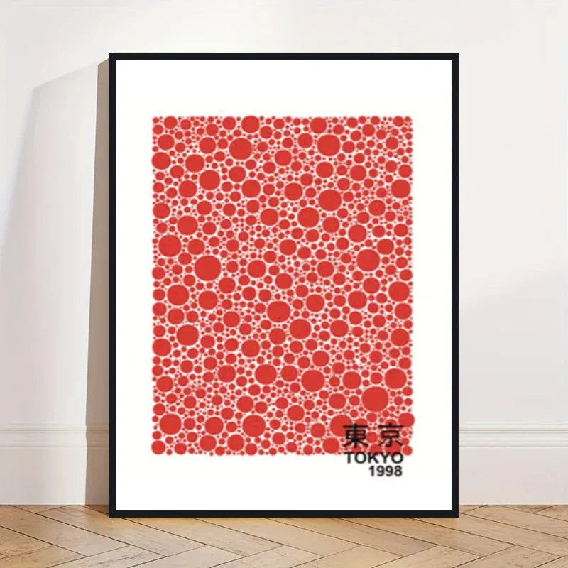 Yayoi Kusama Abstract Pumpkin Canvas Wall Art Print | Unframed