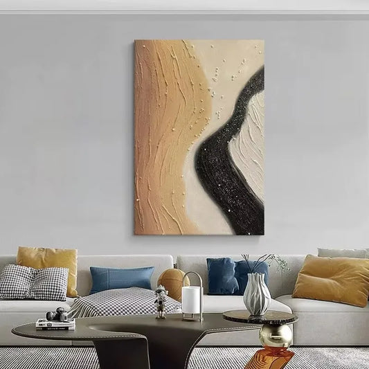 Modern Abstract Texture Oil Painting Poster On Canvas Handmade Landscape Wall Art Original Design for Living Room home Decorat Peaceful Pleasures Health and Wellness
