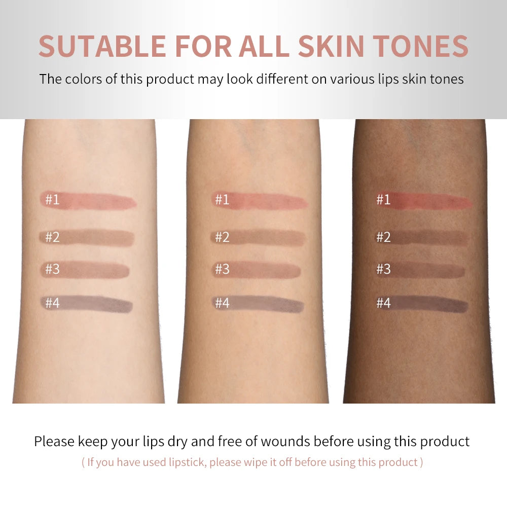 Lip Liner Peel Off Tattoo Waterproof Lipgloss Matte Long Lasting Matte Lip Tint Brown Contour Tear-off Lips Stain Cosmetic Peaceful Pleasures Health and Wellness