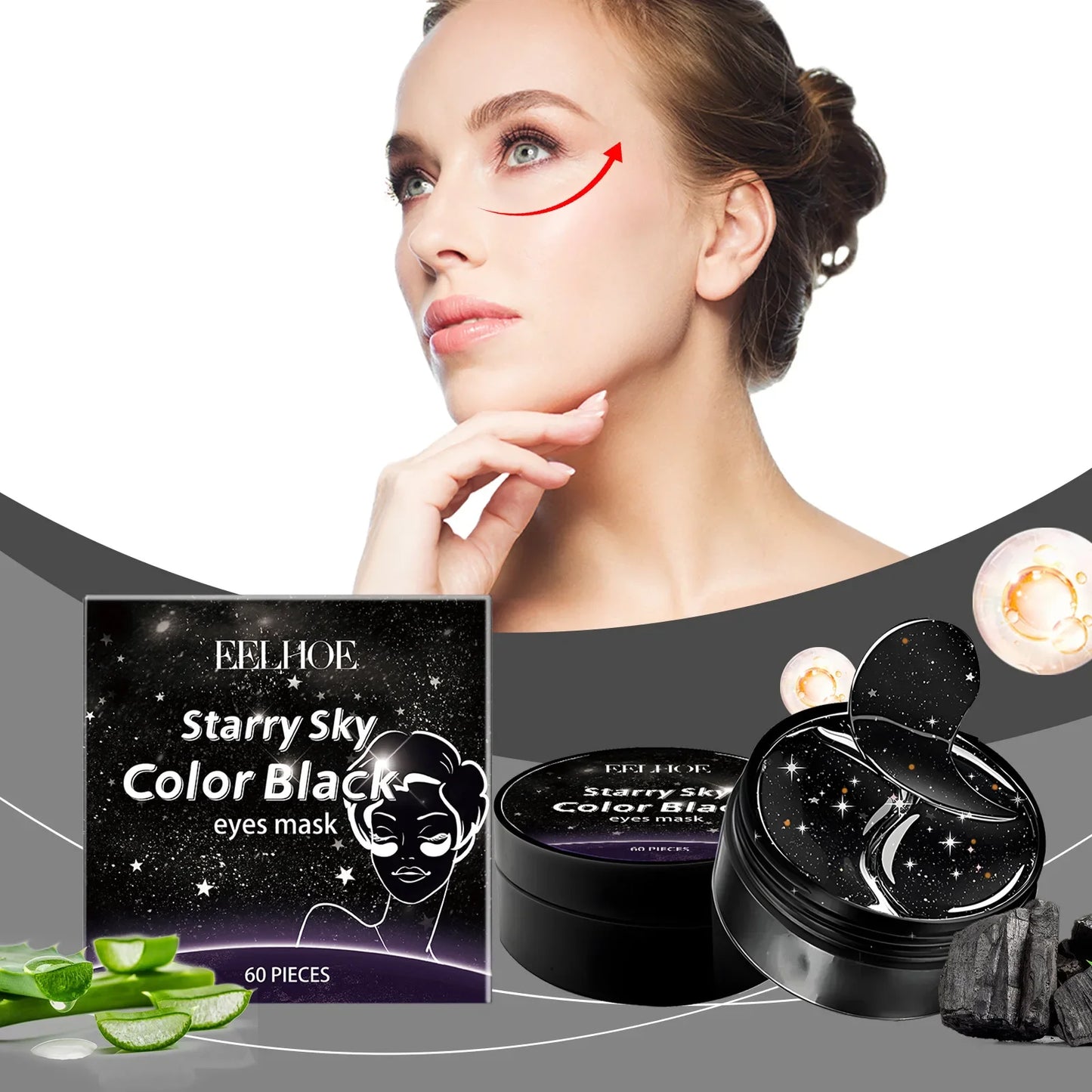 EELHOE Aloe Vera Eye Mask Patches – Dark Circles & Bags 60PCS